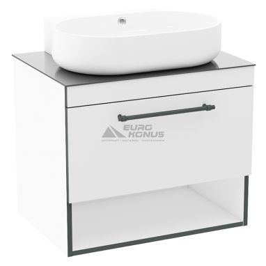 IMPRESE Тумба с умывальником подвесная BLACK EDGE (f32117W)